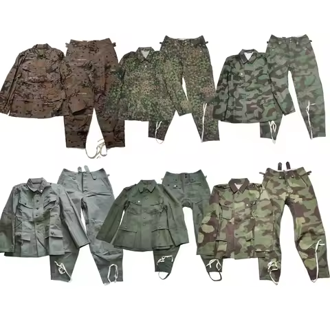 Elite M43 Oak Leaf Splitting Camouflage Woolen Set DOT44 Pea Italian Camouflage Field Suit Field Pan