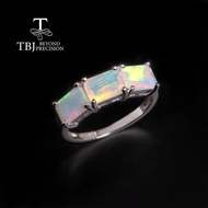 3-year warranty Classic gorgeous rare October Birthstone Natural Opal Ring 925 sterling silver women