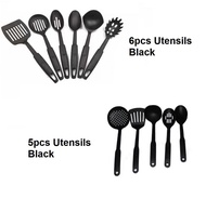 Nylon Cooking Utensils ( Black ) Cooking handy Tool Kitchen Gadget Kitchen Cooking Utensils Non-stick ladle