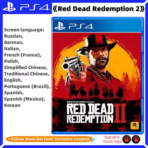 Sony Genuine Licensed Playstation 4 PS4 Red Dead Redemption 2 RDR2 Game CD Game Card Ps5 Games Disks