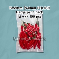 PLAIN Vacuum Plastic 15x20 Food Vacuum Plastic/ 15 x 20 cm Frozen Food KRT
