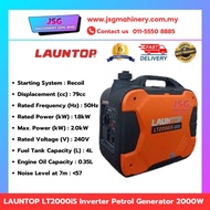 LAUNTOP LT2000iS Inverter Generator | 2000W Silent Petrol Power Supply