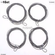 [COD] FUSHI0 4 8PCS 4M 304 Stainless Steel Wire Canopy Rope Fishing Lifting Cable Clothesline Diamet