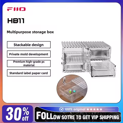 FiiO HB11 Mini Multi-Use Storage Box PC Transparent Portable Stackable Dust-proof Waterproof Fiio Se