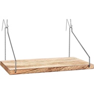 Fabric Wall Cubicle Shelf with Hooks for Work Decor, 11.8' Wooden Cubicle Organizer Storage Shelf wi