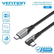 Vention Usb Type C To C 5A 6A Right Angle Quick Super Fast Charging Cable