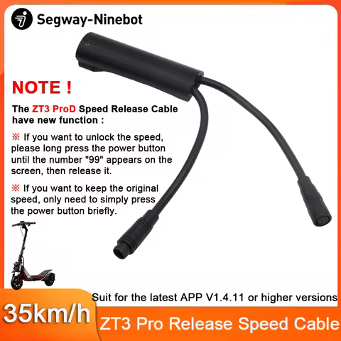 Customized Release speed limit Cable for Ninebot by Segway ZT3 PRO E/PRO D Max Speed 35km/h Unlockin