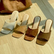 Ratin Camel Model Sz.36-41 2.5 Inch High Heels Suede Work ***For Chubby Feet/Wide Feet Add 1 Size***