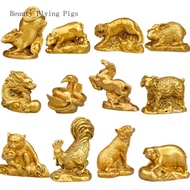 1pc Modern minimalist resin feng shui gold zodiac mouse,ox,tiger,rabbit,dragon,snake,horse,sheep,mon