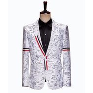 England Style Blazer Masculino Slim Fit Costume Homme Blazers for Men Modern Men's Suit Jacket Stage Costume