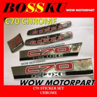 C70 STICKER SET CHROME CP STICKER CHROME SET HONDA CUP C70 STRIKE KROM C70 STIC CP CHROME STICKER C7
