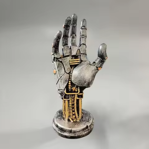 Cyberpunk mechanical arm switch handle storage computer competition desktop stand resin ornament for