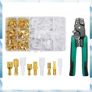 [W F S B] 900Pc Crimp Terminal O Shaped Splicing Termination 2.8/4.8/6.3Mm Wire Connector Cable Term