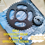 SPROCKET RXZ 428( BELI SPROCKET REAR FREE SPROCKET DEPAN)