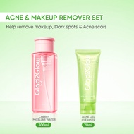 Glad2Glow Cherry Blossom Betaine Micellar Water 300ml +Cleanser Face Wash