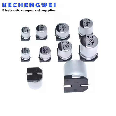 20pcs SMD Electrolytic capacitor aluminum 6.3V 10V 16V 25V 35V 50V 1UF 2.2UF 4.7UF 10UF 47UF 100UF 2