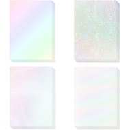A4 20 Sheets -4 Styles Holographic Cold Laminating Film Clear Self-Adhesive Vinyl Sticker 8.3x11.7 I