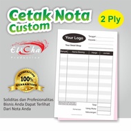 cetak nota Bon kwitansi custom 2 ply/rangkap Corbonless NCR 1 warna