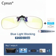 Cyxus Clip On Anti Blue Light Computer Glasses Light Yellow Lens for Men/Women