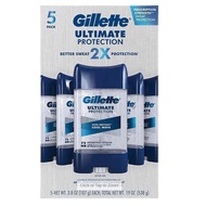 ☘️Exp 09/2026 5x3.8oz Gillette Ultimate Protection 6-in-1 Antiperspirant Deodorant (Package May Vary