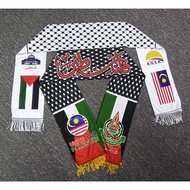 BORONG RM13 PREMIUM MAFLA PALESTINE MAFLA PALESTIN DOUBLE SIDE PRINTING MICROFIBRE SCARVES PALESTIN 