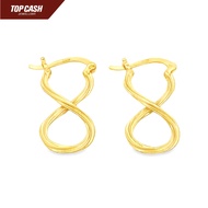Top Cash Jewellery 916 Gold Twist Of Forever Loop Earrings