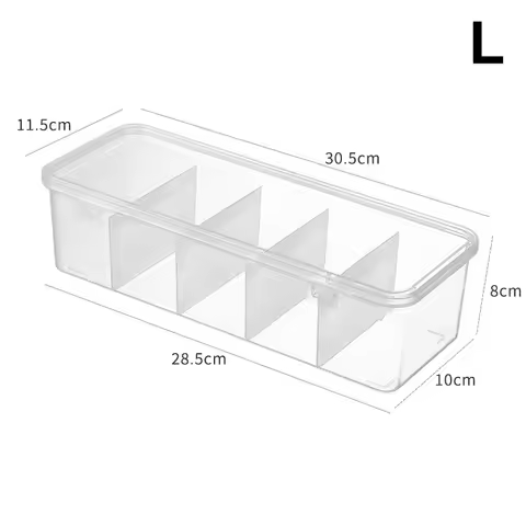 （YY）1Pc 2025 New Transparent Plastic Rectangle Storage Box S/M/L Organizer Container Case for Cosmet