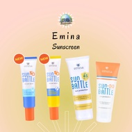 Emina Sun Battle SPF 30 PA+++ 60ml Sunscreen Sunblock Sun Protection/ Cica Acne Sunscreen/ Hydraburs