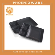 Dipping Sauce Plate 7.5-9.3 Inches Glossy Black Sandblasting (Smooth) For Frying Japanese Food Set S