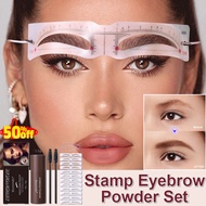 ✨3D Natural Eyebrow Imprint Set✨ Waterproof And Sweatproof Headband-style Eyebrow Stencil + Stamp Ey