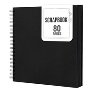 8/10-Inch Scrapbook Photo Album 80 Pages Spiral Bound DIY Hard Cover Spiral Wedding Travel Baby Show