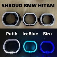 Shroud Projector BiLED BMW FULL Hitam Black Angel Eye Crystal Projie HID 2.5 Inch 3 Inchi Mini Inci