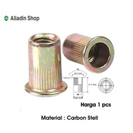 M8 Rivet Nut Rivnut Yellow Iron Carbon Steel Nut insert Embedded insert M8 Nut and Bolt