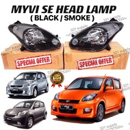 MYVI LAMA SE SE2 08 (05-11) HEAD LAMP BLACK SMOKE HITAM // FRONT LIGHT / LAMPU BESAR DEPAN  /车头大灯 LE