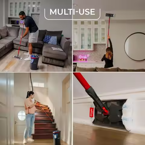 O-Cedar H2prO Flat Mop System - Quick Cleaning Tool with 1 Mop Head Refill Clean with Clean Water Ma