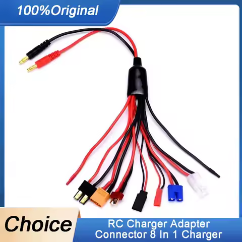 New RC Charger Adapter Connector 8 In 1 Charger 4.0mm Banana/XT60 TRX Tamiya Lipo RC Car Drone Imax
