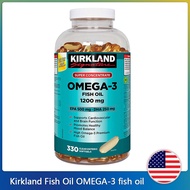 (Exp.06/2027)Kirkland Fish Oil OMEGA-3 fish oil 1200mg 330 Softgels เคิร์กแลนด์ ไวด์ อลาสกัน ฟิชออยล์ 1200 มก. น้ำมันปลา