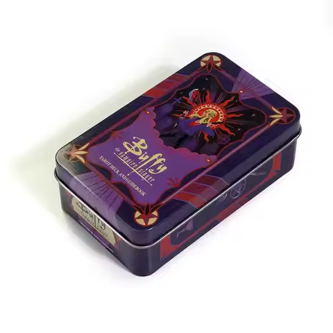 10.3*6cm Buffy The Vampire Slayer Tarot Deck In A Tin Box with Red Gilded Edges 78 Pcs Cartoon Theme