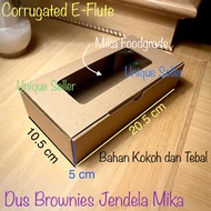 [Isi10] Dus 20x10x5 Eflute Polos / Dus Box Kotak Hampers 20x10x5 Eflute Polos / Dus Brownies 20x10 x