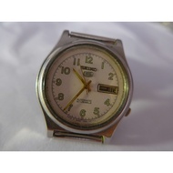 Vintage Seiko 5 Automatic 21 Jewels White Dial Watch