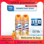 Lysol Antibacterial Disinfectant Spray Cleaner Citrus Meadows 340 G Set of 2