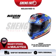 NOLAN N60-6 Gemini Replica 051 Full Face Helmet Motor Visor Topi Keledar Keselamatan Full Face Super
