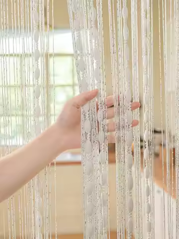 1pc Minimalist Beaded String Curtain, Suitable For wedding decoration，birthday decoration，Bedroom, K