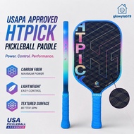 HTPICK 18K Carbon Fiber Pickleball Paddle - 16mm Polypropylene Honeycomb Core, Cold Forming Spin Sur