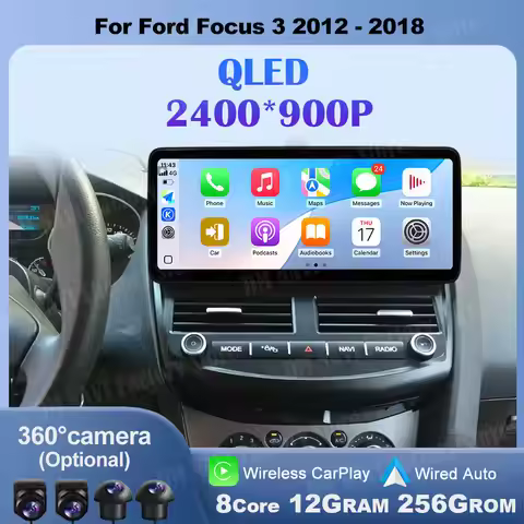 Car Radio Multimedia For Ford Focus 3 2012 - 2018 Video Player Navigation GPS Android 14 Wireless Ca
