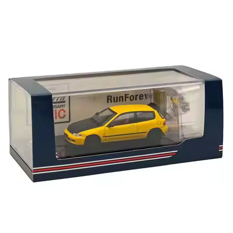 Hobby HJ64 1/64 for (EG6) JDM Style Customized Version With Engine Display Model Yellow HJ642017AY D