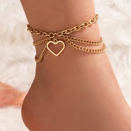 【cw】 Snake Chain Anklets Charms Tassel Starfish Leg Foot Jewelry Beach Accessories