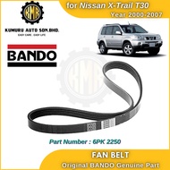(1@pc) Original BANDO Alternator Fan Belt Aircond Belt Nissan X-Trial T30 XTrail T30 2000-2007 - 6PK