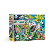 eeBoo 20片拼圖 - 雨林生命 Rainforest Life 20 Piece Puzzle