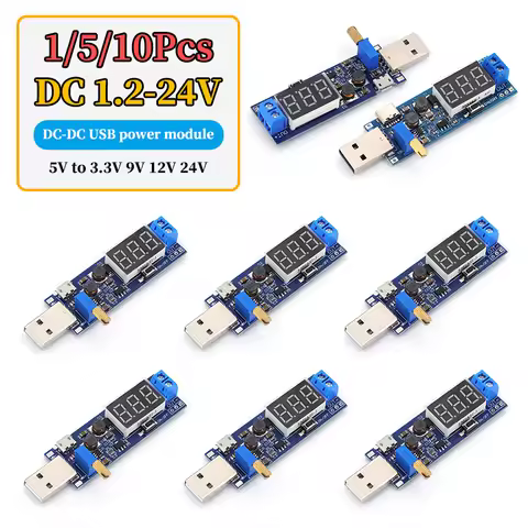 10-100Pcs USB Boost Module DC-DC 5V To 3.3V/24V USB Boost Power Supply Module USB DC Converter 12V A